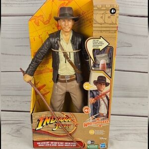 New Hasbro Indiana Jones Indy Talking Whip Action 12" Action Figure